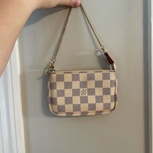 LV mini pochette in Damier Azur